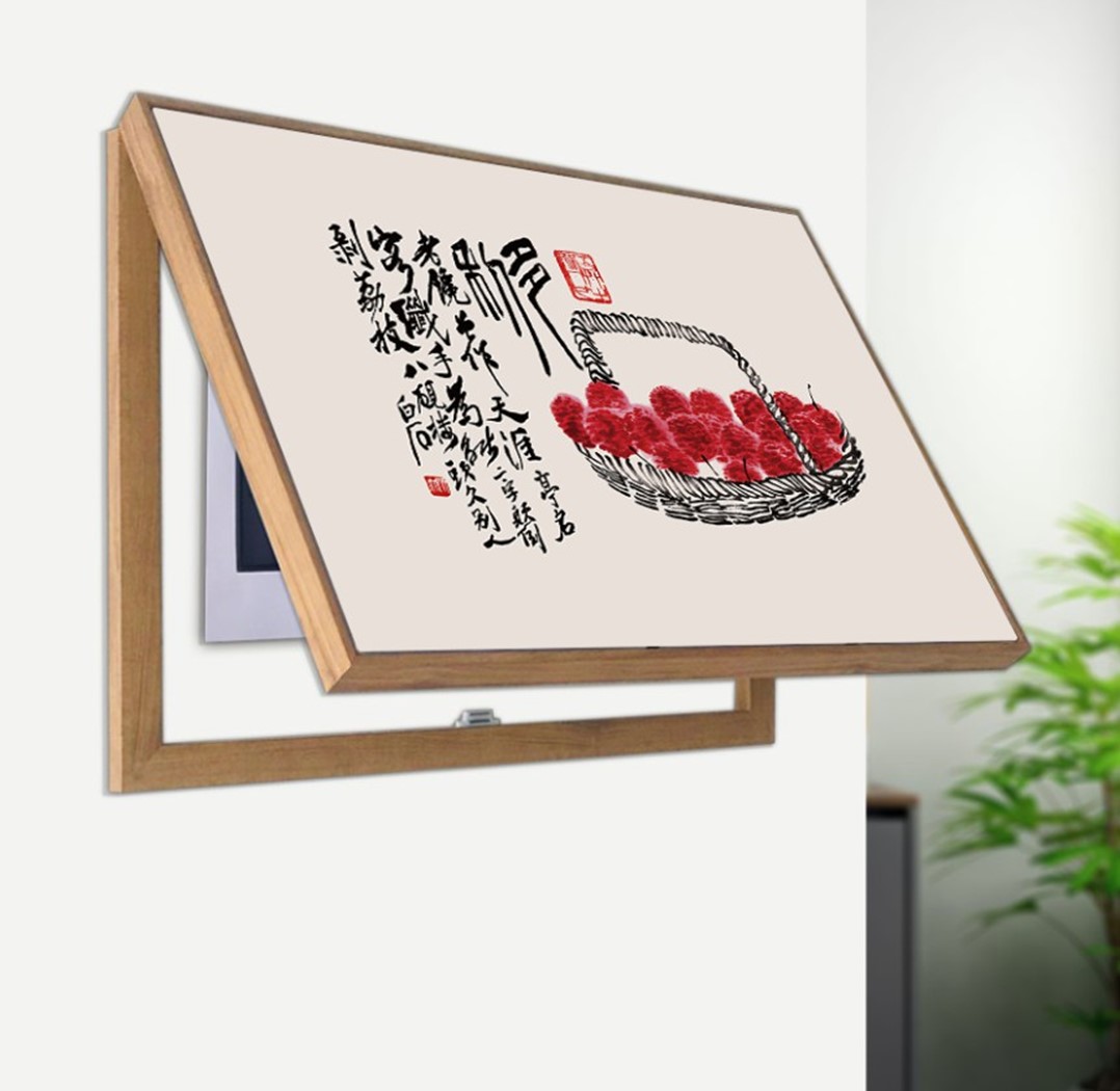 s新中式电表箱画 齐白石-红利多福荔枝客厅卧室餐厅高清装饰画芯素材打印图片HX0040